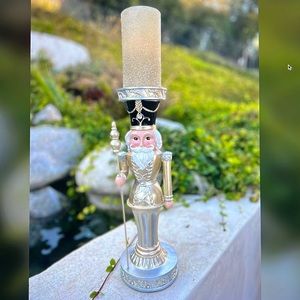 Kringle Express 16” Resin Nutcracker Candle w/LED Candle